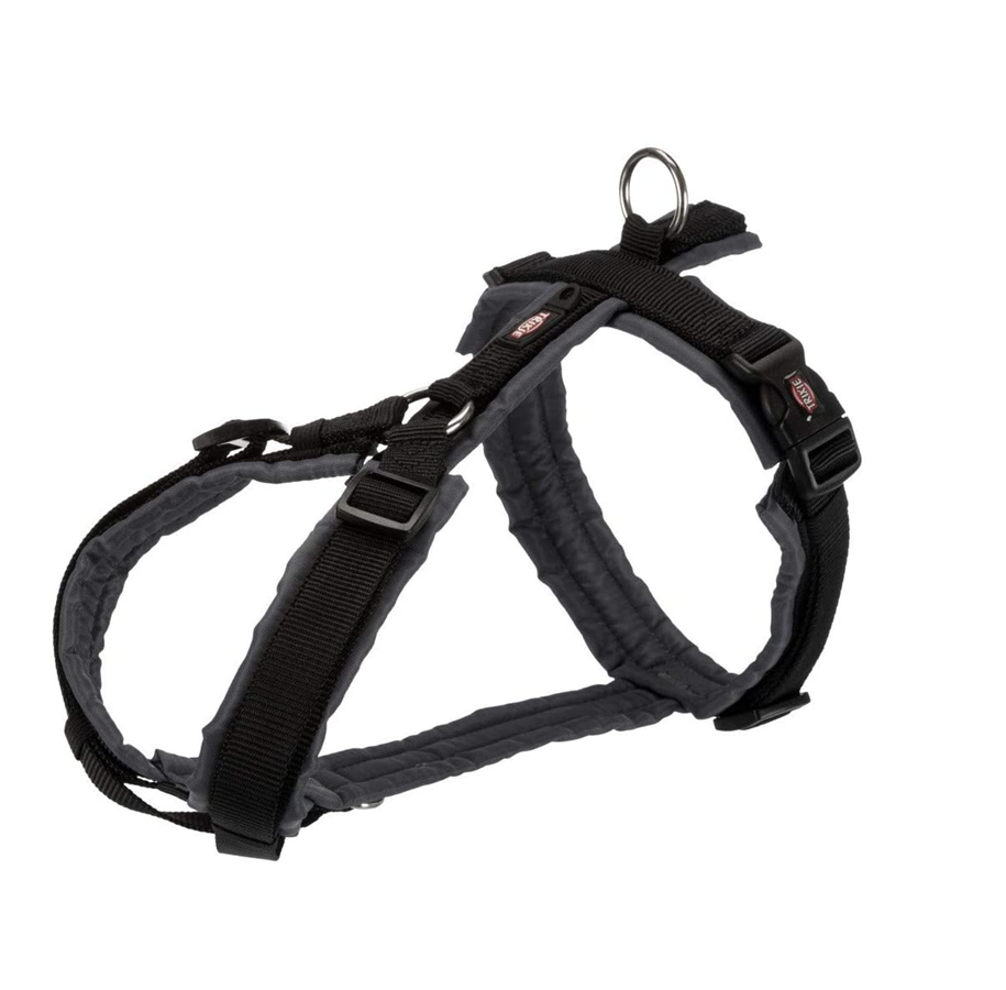 Hunde - Trixie Premium Trekking Harness L: 70–85 cm/25 mm Black - TX-1997401