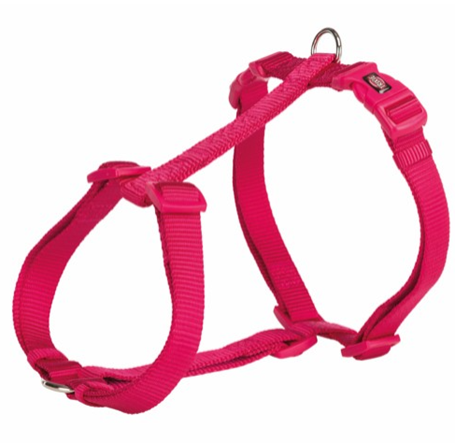 Hunde - Trixie Premium H-Harness M–L: 52–75 cm/20 mm Fuchsia - TX-203411