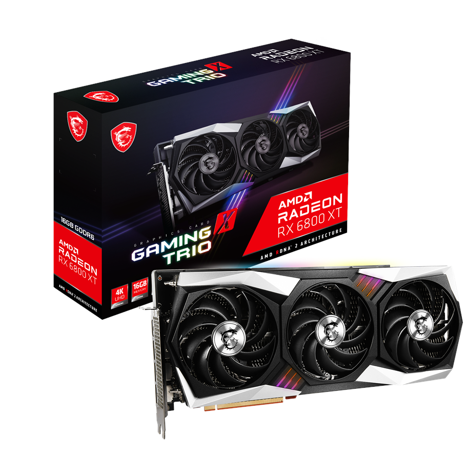 Grafikkort - MSI Radeon RX 6800 XT GAMING X TRIO - 16GB GDDR6 RAM - Grafikkort - RX 6800 XT GAMING X TRIO 16G