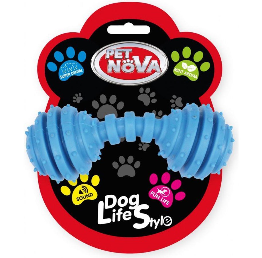 Hunde - PET NOVA TPR Dumbbell Blue 12cm - VAT009593