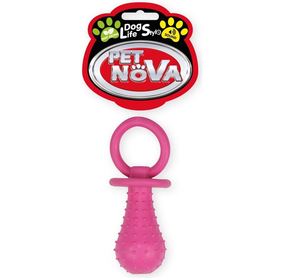 Hunde - PET NOVA TPR Pacifier Pink 14 cm - VAT009603