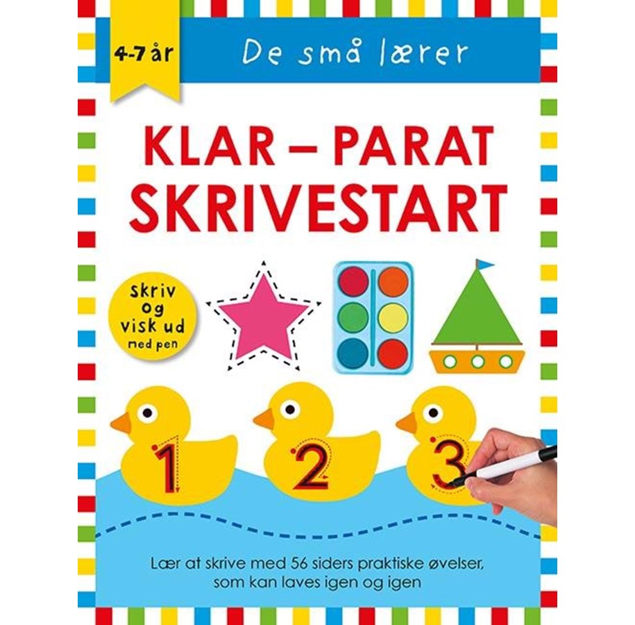 Børnebøger - De små lærer - Skriv og visk ud - Klar-parat-skolestart - Børnebog - *DEMO* - 9788741508276