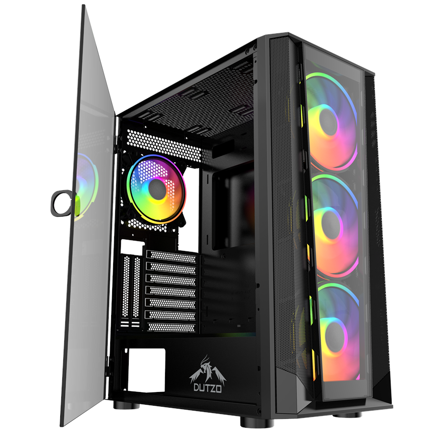 Kabinet - DUTZO C720 Airflow TG RGB - Kabinet - Miditower - Sort - C720_Airflow_TG_RGB-B