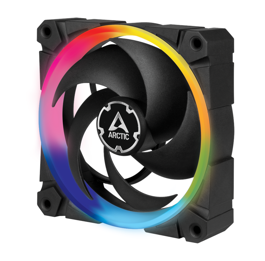 Kabinet Køler - Arctic BioniX P120 A-RGB - Kabinet køler - 120mm - Sort med RGB LED lys - 13 dBA - ACFAN00146A