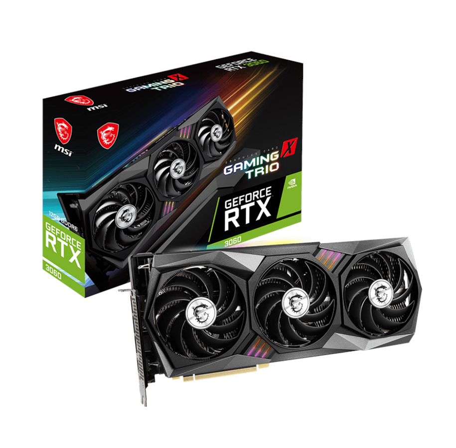 Grafikkort - MSI GeForce RTX 3060 GAMING X TRIO LHR - 12GB GDDR6 RAM - Grafikkort - RTX 3060 GAMING X TRIO 12G