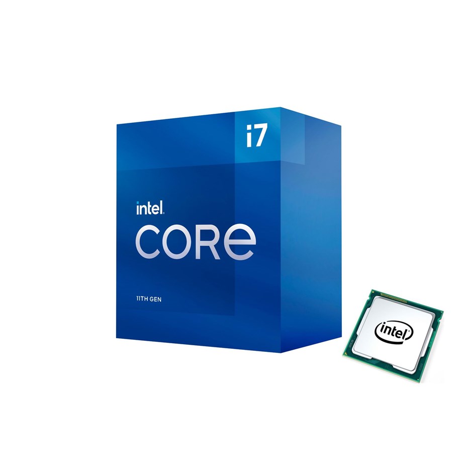CPU - Intel Core i7-11700 Rocket Lake CPU - 8 kerner - 2.5 GHz - Intel LGA1200 - Intel Boxed (med køler) - BX8070811700