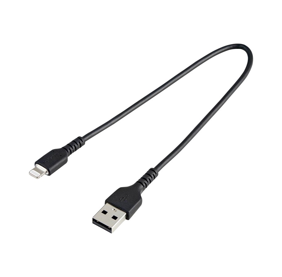 Skærmkabel - StarTech.com 30cm Durable USB A to Lightning Cable - RUSBLTMM30CMB