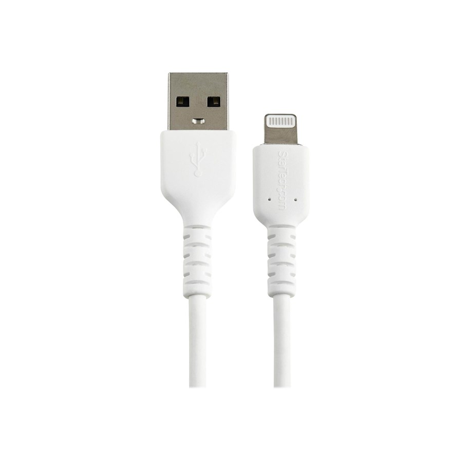Skærmkabel - StarTech.com 30cm Durable USB A to Lightning Cable - RUSBLTMM30CMW