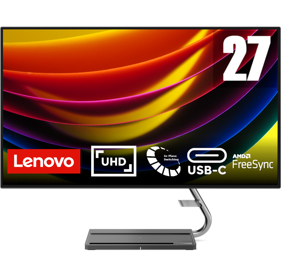 Skærm - 27" Lenovo Qreator - 3840x2160 (4K / UHD) - IPS - 96W USB-C - 66B7RAC1EU