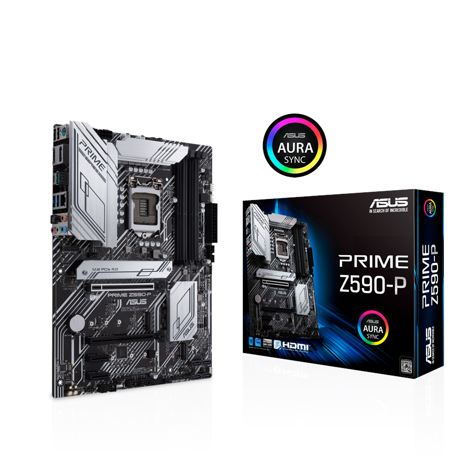 Bundkort - ASUS PRIME Z590-P Bundkort - Intel Z590 - Intel LGA1200 socket - DDR4 RAM - ATX - 90MB16I0-M0EAY0