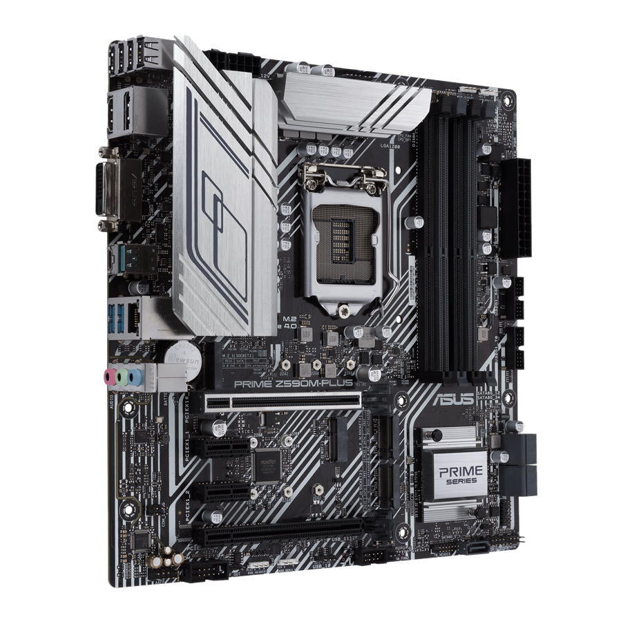 Bundkort - ASUS PRIME Z590M-PLUS Bundkort - Intel Z590 - Intel LGA1200 - DDR4 RAM - Micro-ATX - 90MB1690-M0EAY0