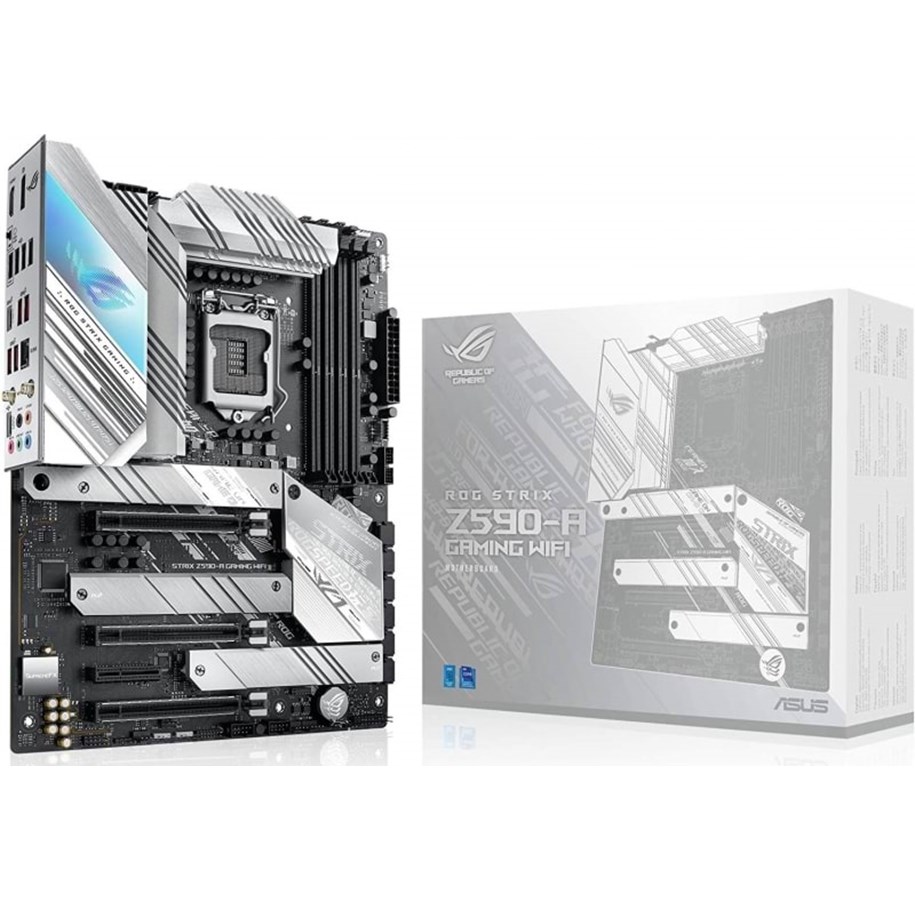 Bundkort - ASUS ROG STRIX Z590-A GAMING WIFI Bundkort - Intel Z590 - Intel LGA1200 socket - DDR4 RAM - ATX - 90MB1660-M0EAY0