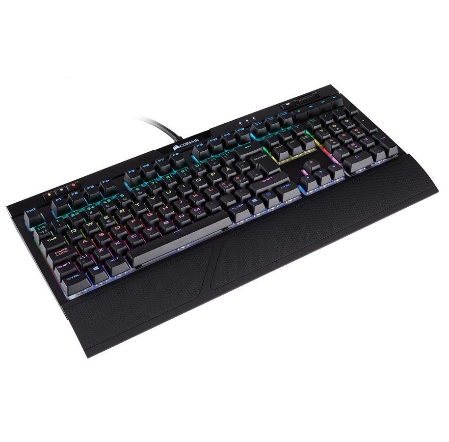 Tastatur - Corsair Strafe RGB MK.2 - Cherry MX Red - ND - Gaming Tastatur - Nordisk - Sort - CH-9104110-ND