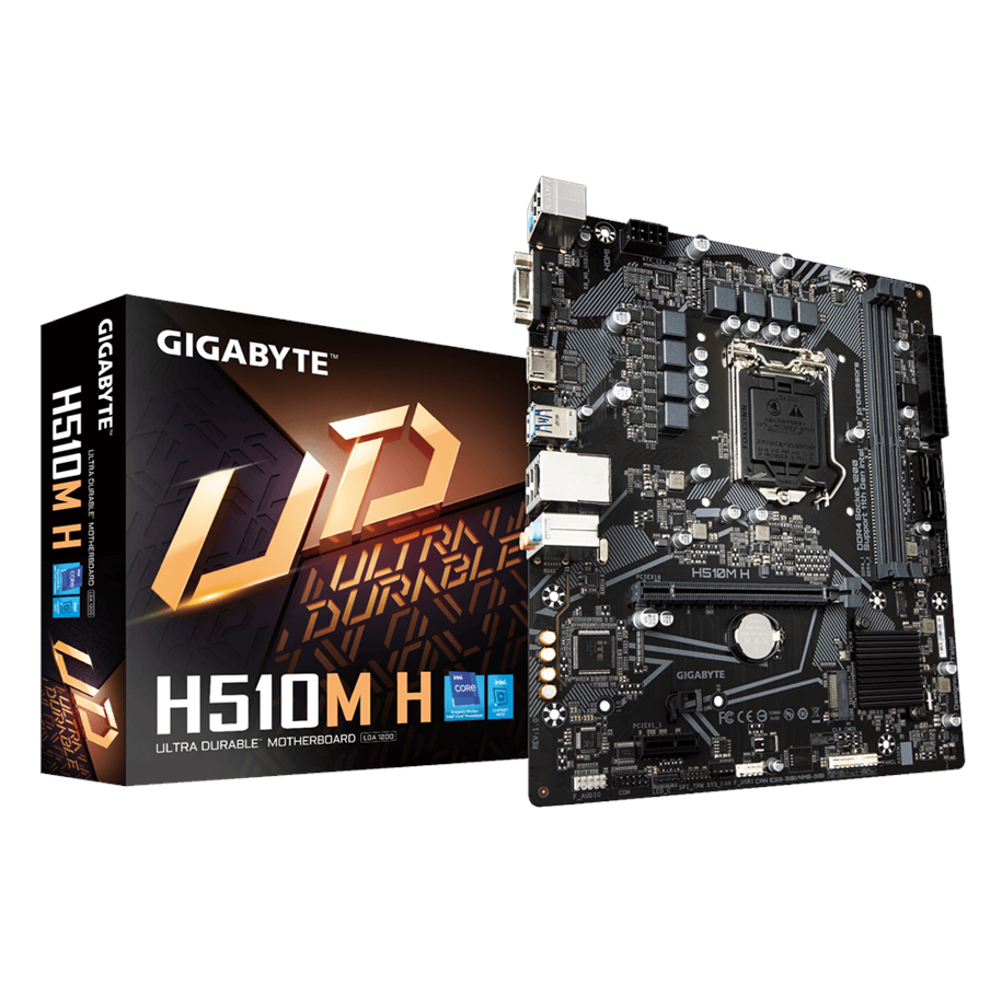 Bundkort - GIGABYTE H510M H Bundkort - Intel H510 - Intel LGA1200 socket - DDR4 RAM - Micro-ATX - H510M H