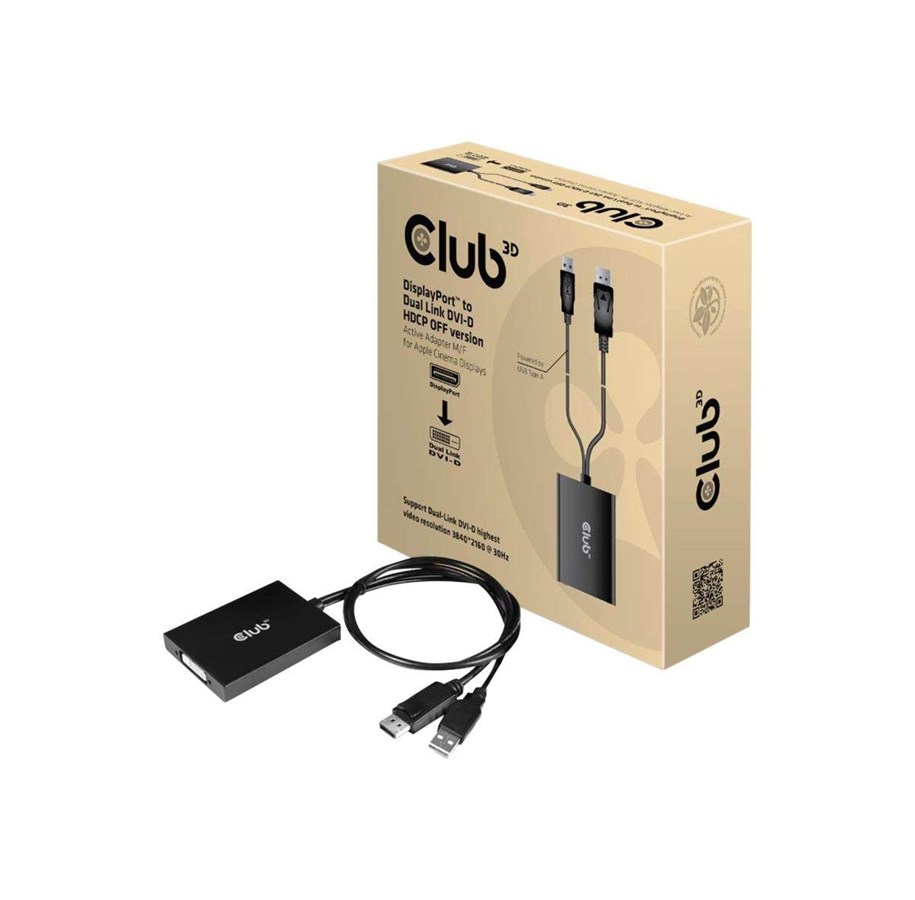 Skærmkabel - Club 3D DisplayPort / DVI adapter - 60 cm - CAC-1010-A