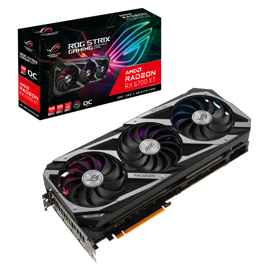 Grafikkort - ASUS Radeon RX 6700 XT OC - 12GB GDDR6 RAM - Grafikkort - 90YV0G81-M0NA00