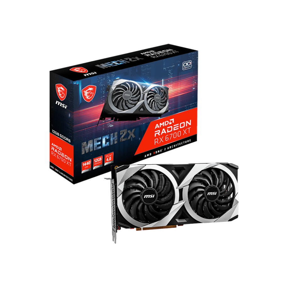 Grafikkort - MSI Radeon RX 6700 XT MECH 2X OC - 12GB GDDR6 RAM - Grafikkort - RX 6700 XT MECH 2X 12G OC