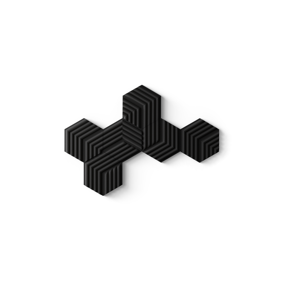 Streamingudstyr - Elgato Wave Panels - Starter Kit 6-Pack Black - 10AAJ9901