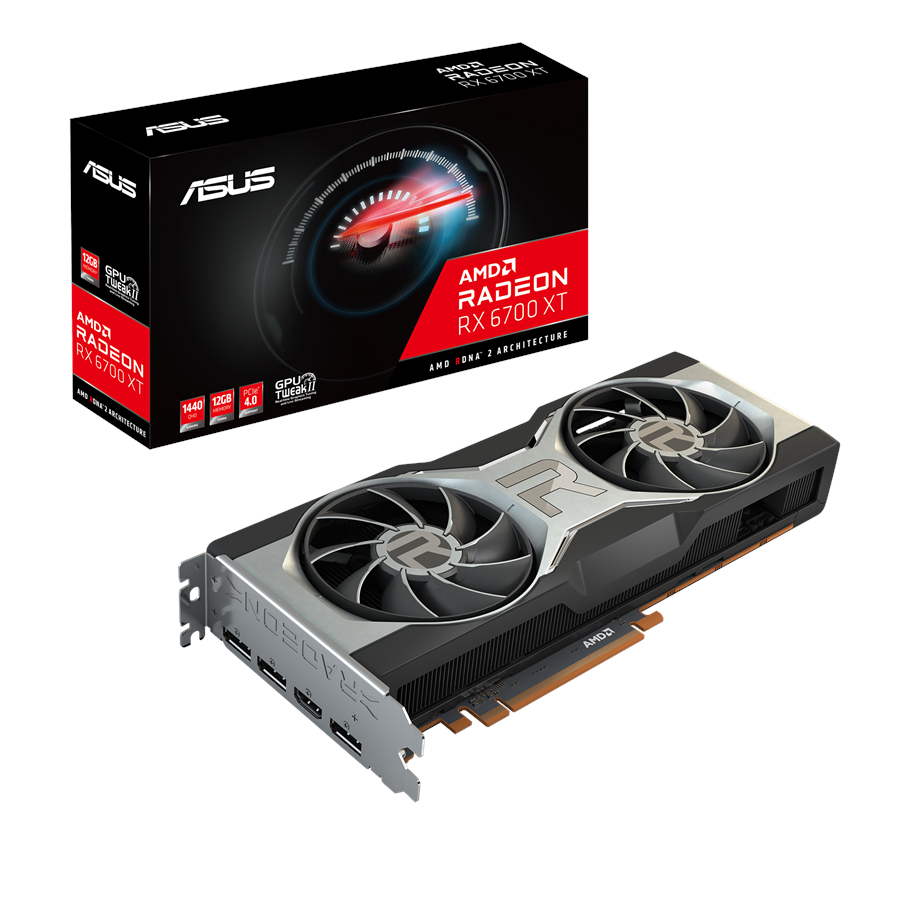 Grafikkort - ASUS Radeon RX 6700 XT AMD Reference - 12GB GDDR6 RAM - Grafikkort - 90YV0GR0-U0NA00