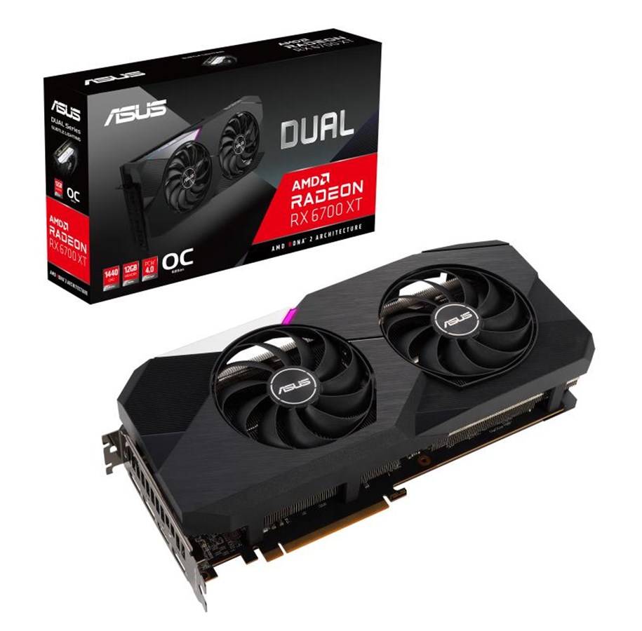 Grafikkort - ASUS Radeon RX 6700 XT DUAL OC - 12GB GDDR6 RAM - Grafikkort - 90YV0G83-M0NA00