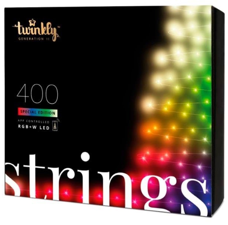 Smart Home - Twinkly Strings Special Edition – 400 RGB+W LED Lights String 32 m 16 Million Colors + Warm White – Generation II - TWS400SPP-BEU