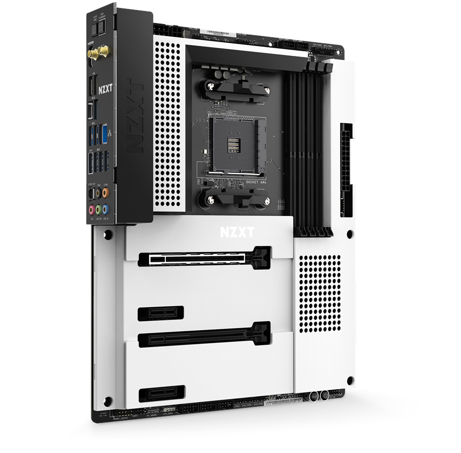 Bundkort - NZXT N7 B550 White - Bundkort - AMD B550 - AMD AM4 socket - DDR4 RAM - ATX - N7-B55XT-W1