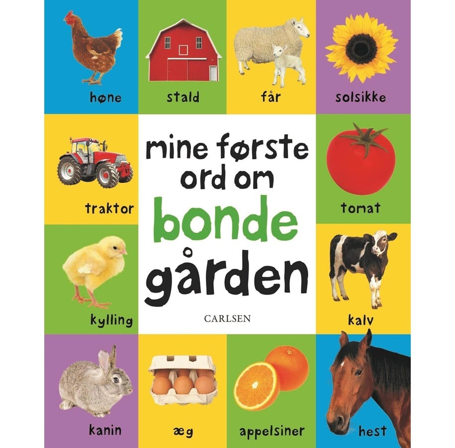 Børnebøger - Mine første ord om bondegården - Børnebog - Papbog *DEMO* - 9788711911761
