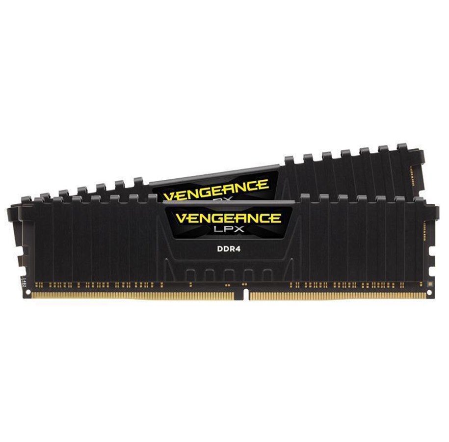 RAM - Corsair Vengeance LPX DDR4-3600 - 16GB - CL16 - Dual Channel (2 pcs) - Intel XMP - Sort - CMK16GX4M2D3600C16