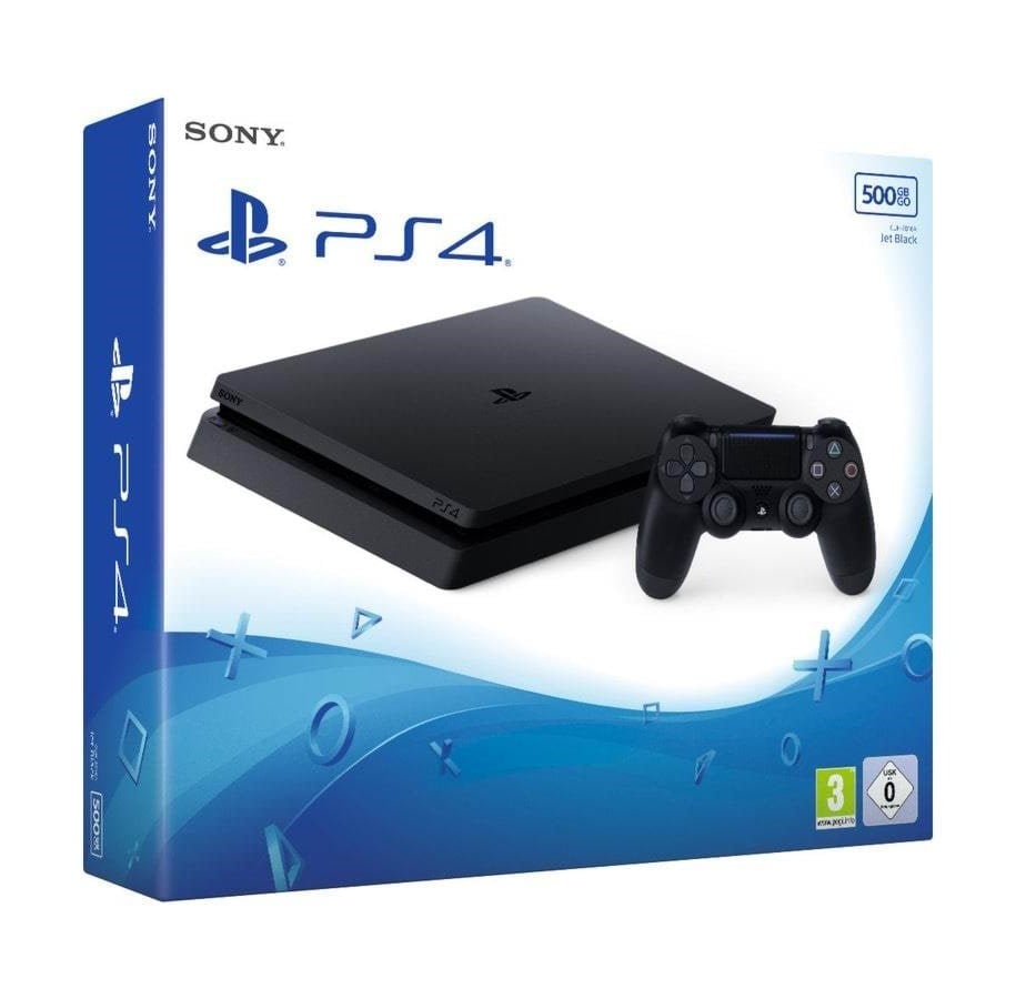Spillekonsol - Sony PlayStation 4 Slim Black - 500GB - 711719407478