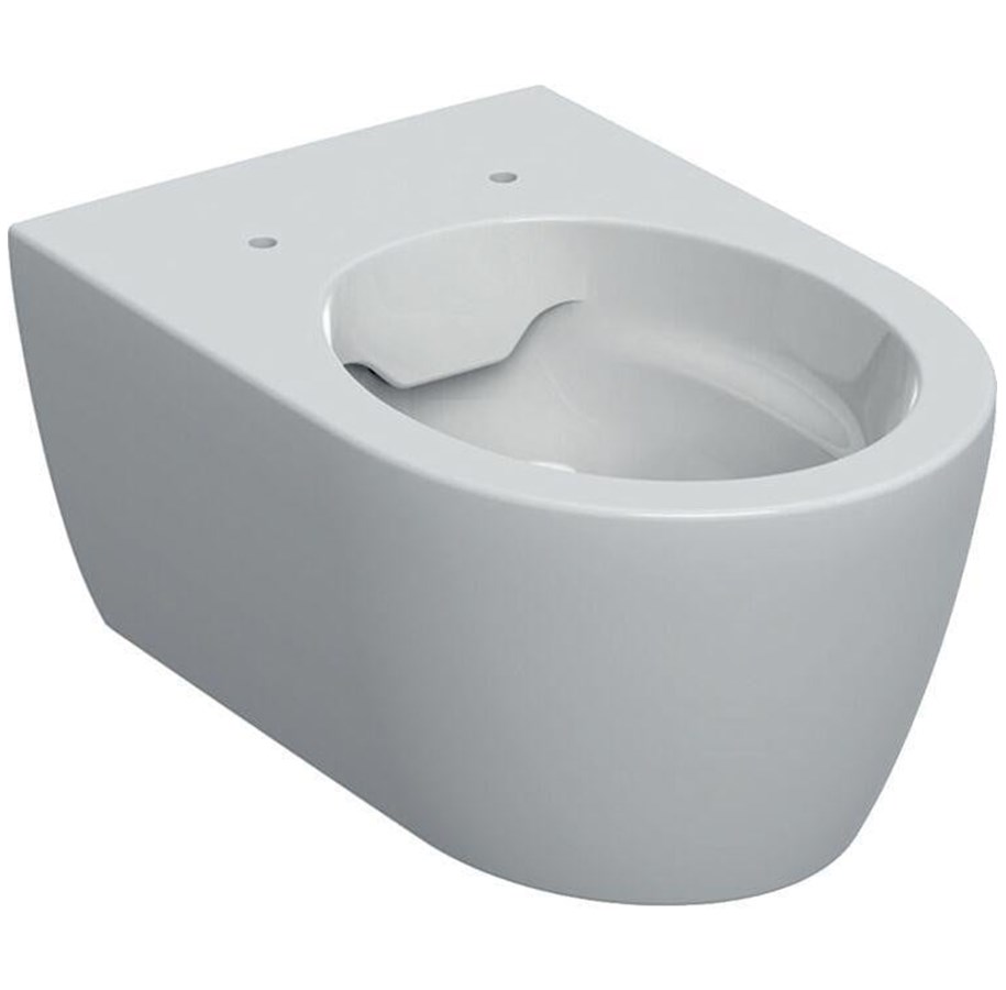 Toiletter, sæder, bideter og reservedele - Geberit icon væghængt toilet, skjult montering, rimfree: t=53cm, hvid / keratect - 501.661.00.8