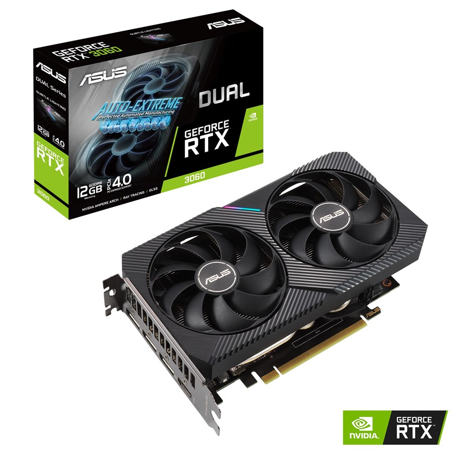 Grafikkort - ASUS GeForce RTX 3060 DUAL V2 LHR - 12GB GDDR6 RAM - Grafikkort - 90YV0GB3-M0NA10