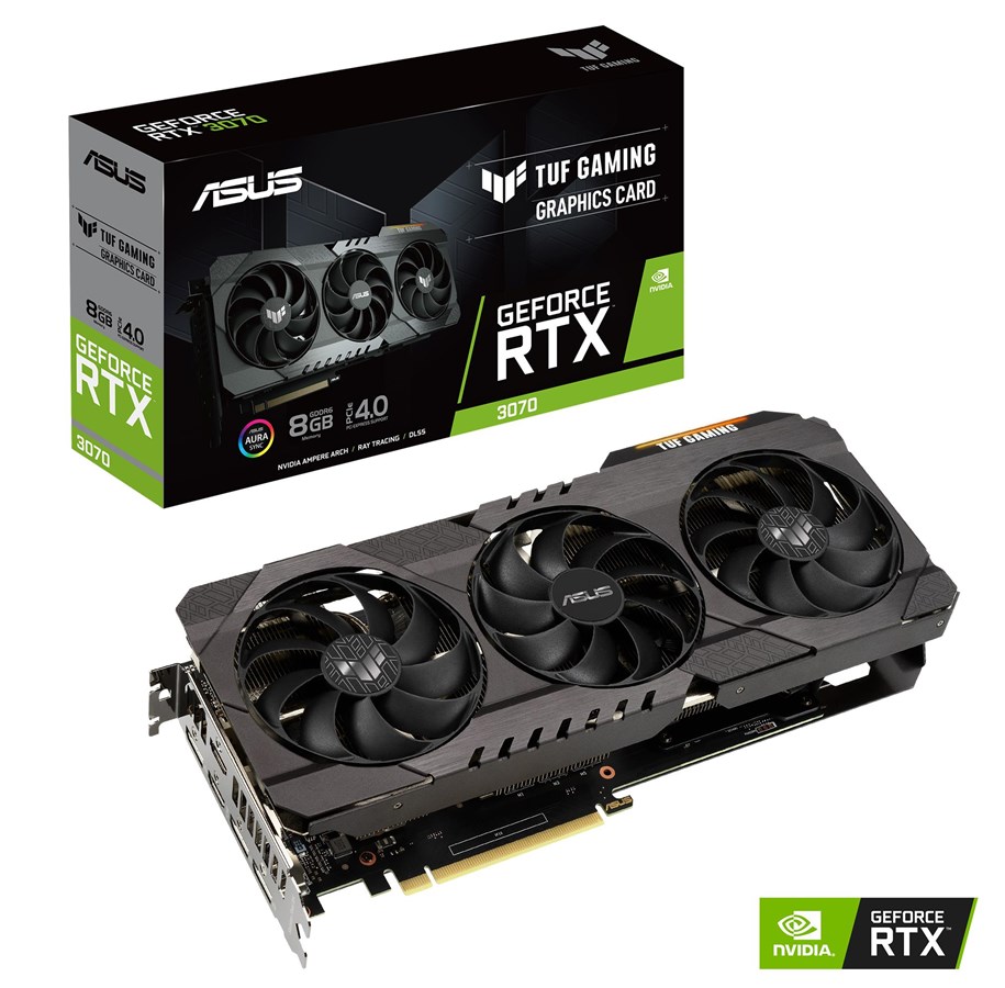 Grafikkort - ASUS GeForce RTX 3070 TUF V2 LHR - 8GB GDDR6 RAM - Grafikkort - 90YV0FQJ-M0NA00