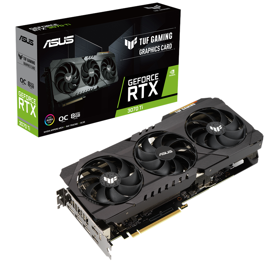 Grafikkort - ASUS GeForce RTX 3070 Ti TUF OC - 8GB GDDR6X RAM - Grafikkort - 90YV0GY0-M0NA00