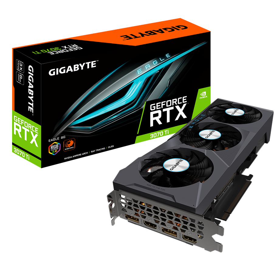 Grafikkort - GIGABYTE GeForce RTX 3070 Ti EAGLE - 8GB GDDR6X RAM - Grafikkort - GV-N307TEAGLE-8GD