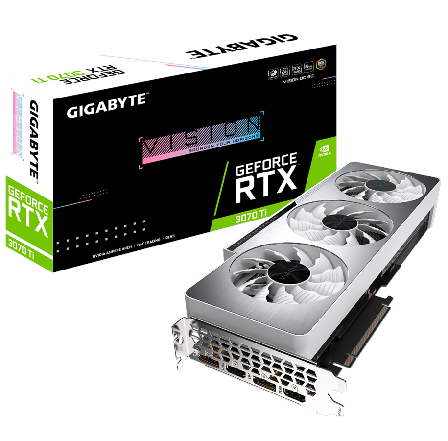 Grafikkort - GIGABYTE GeForce RTX 3070 Ti OC - 8GB GDDR6X RAM - Grafikkort - GV-N307TVISION OC-8GD