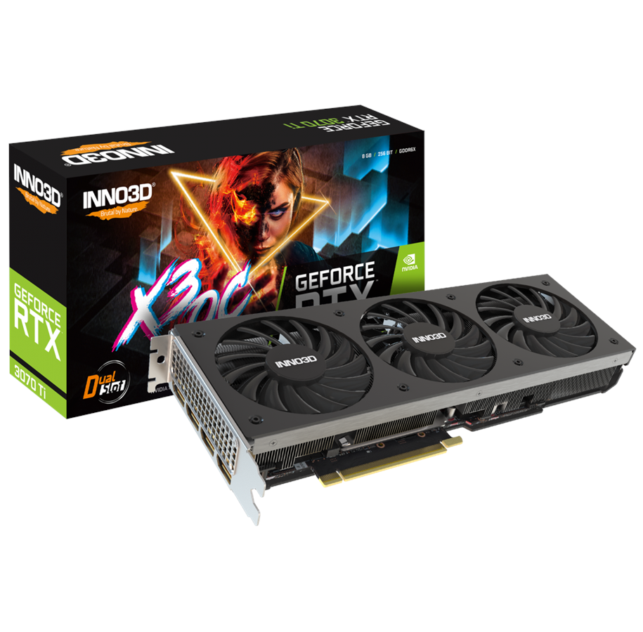 Grafikkort - Inno3D GeForce RTX 3070 Ti Twin X3 OC - 8GB GDDR6X RAM - Grafikkort - N307T3-086XX-1820VA45