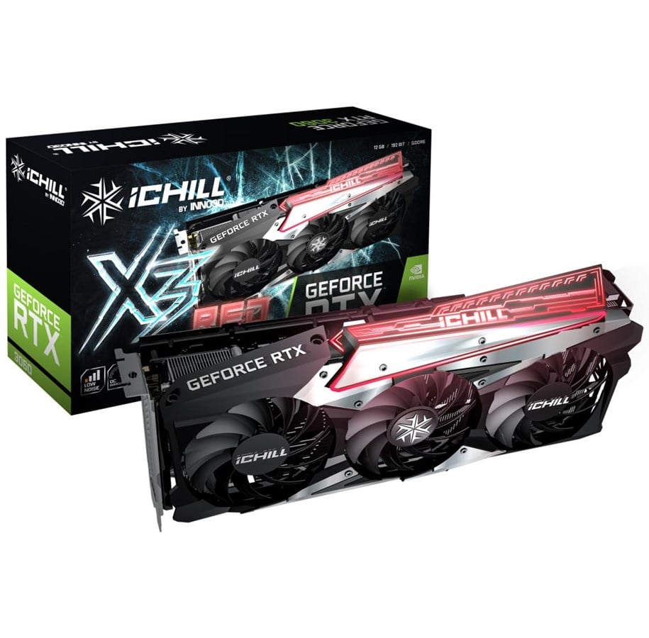 Grafikkort - Inno3D GeForce RTX 3060 iCHILL X3 Red LHR - 12GB GDDR6 RAM - Grafikkort *DEMO* - C30603-12D6X-167139AH