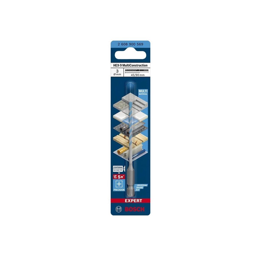Bosch BOR HEX MULTICONSTRUCTION 3X90MM Billig