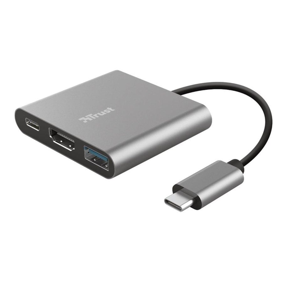 Dockingstation - Trust Dalyx 3-in-1 Multiport USB-C Adapter - 23772