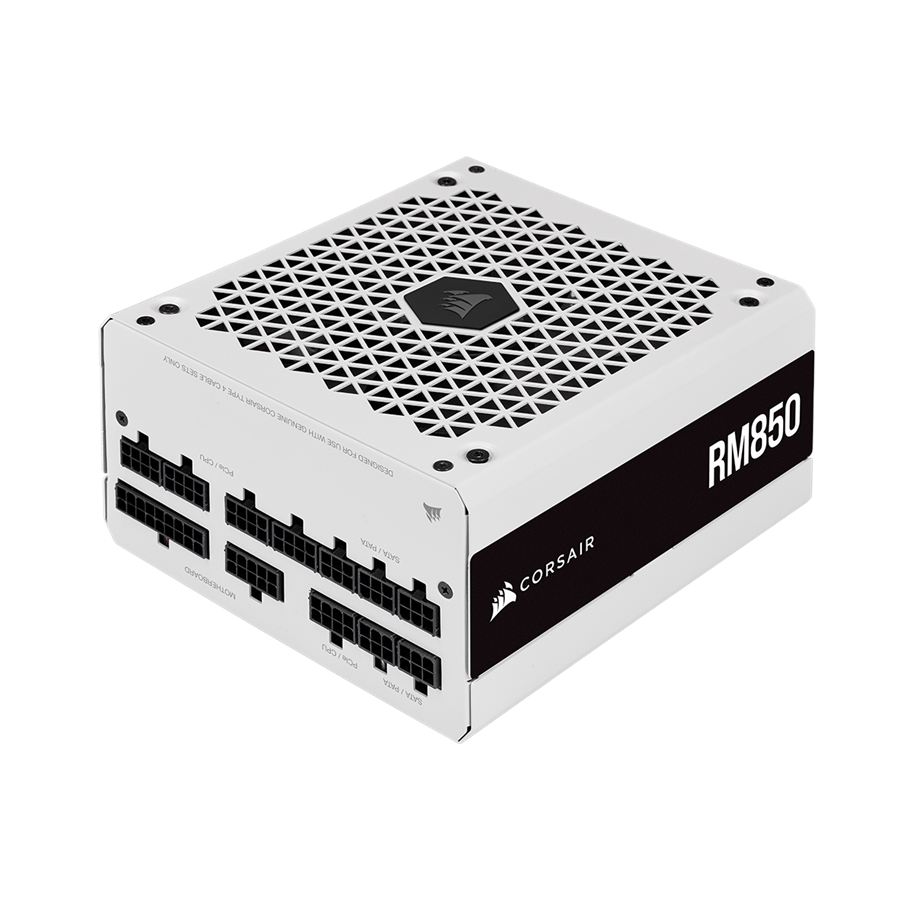 Strømforsyning - Corsair RM850 White (2021) Strømforsyning - 850 Watt - 140 mm - ATX 2.52 - 80 Plus Gold certified - CP-9020232-EU