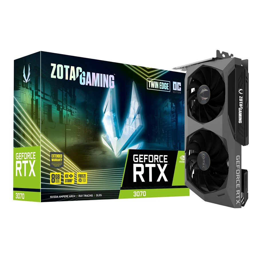 Grafikkort - ZOTAC GeForce RTX 3070 Twin Edge OC - 8GB GDDR6 RAM - Grafikkort *DEMO* - ZT-A30700H-10PLHR