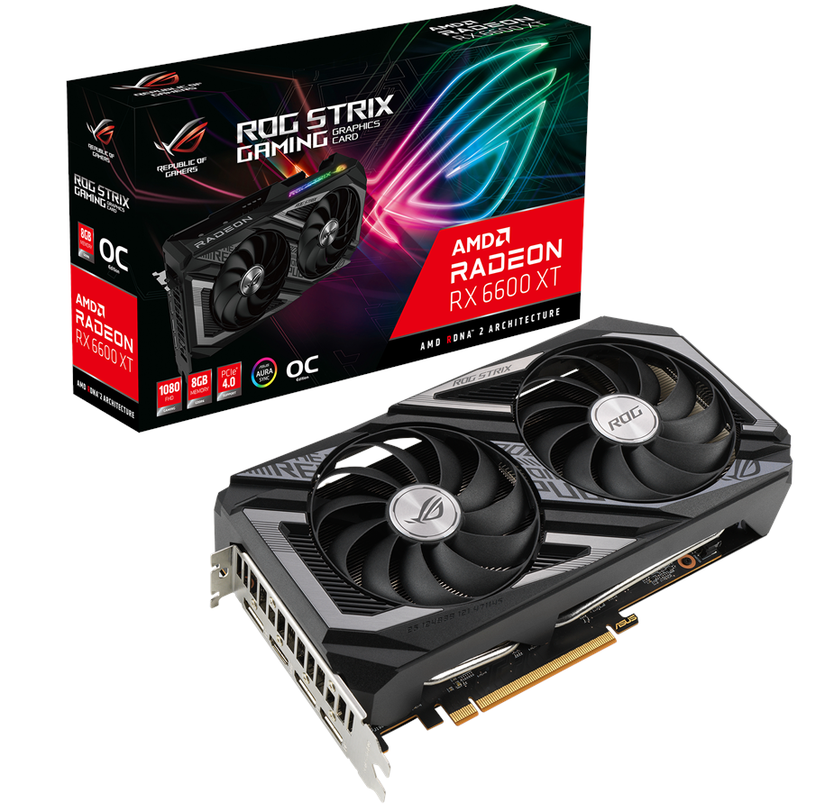 Grafikkort - ASUS Radeon RX 6600 XT OC - 8GB GDDR6 RAM - Grafikkort - 90YV0GN0-M0NA00