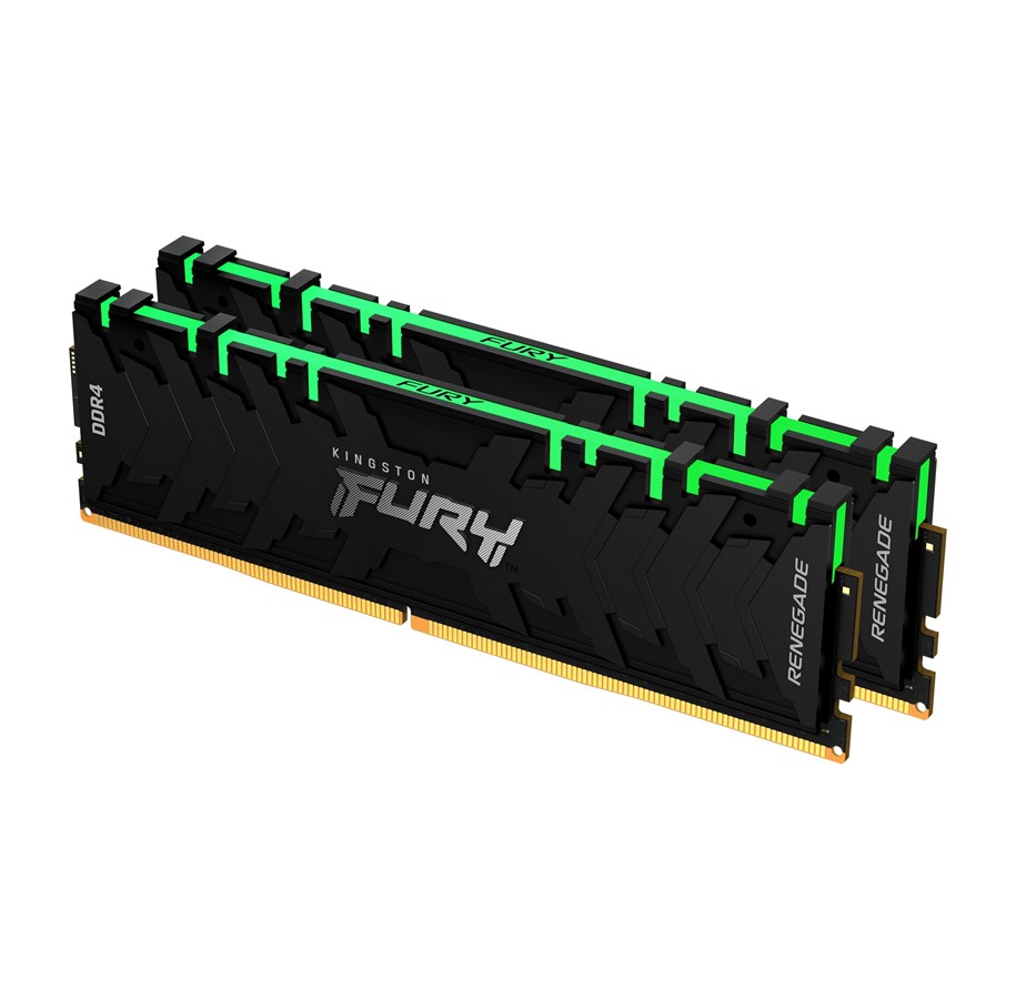 RAM - Kingston FURY Renegade RGB DDR4-3600 - 32GB - CL16 - Dual Channel (2 pcs) - Intel XMP - Sort med RGB - KF436C16RB1AK2/32