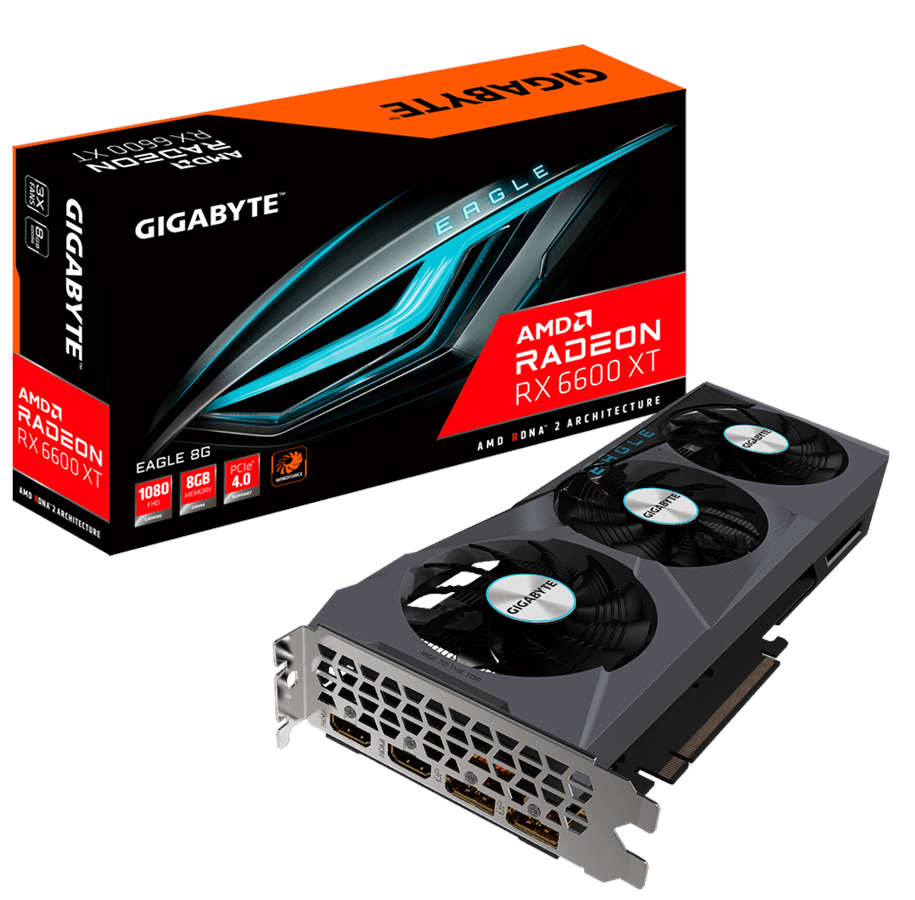 Grafikkort - GIGABYTE Radeon RX 6600 XT EAGLE - 8GB GDDR6 RAM - Grafikkort - GV-R66XTEAGLE-8GD