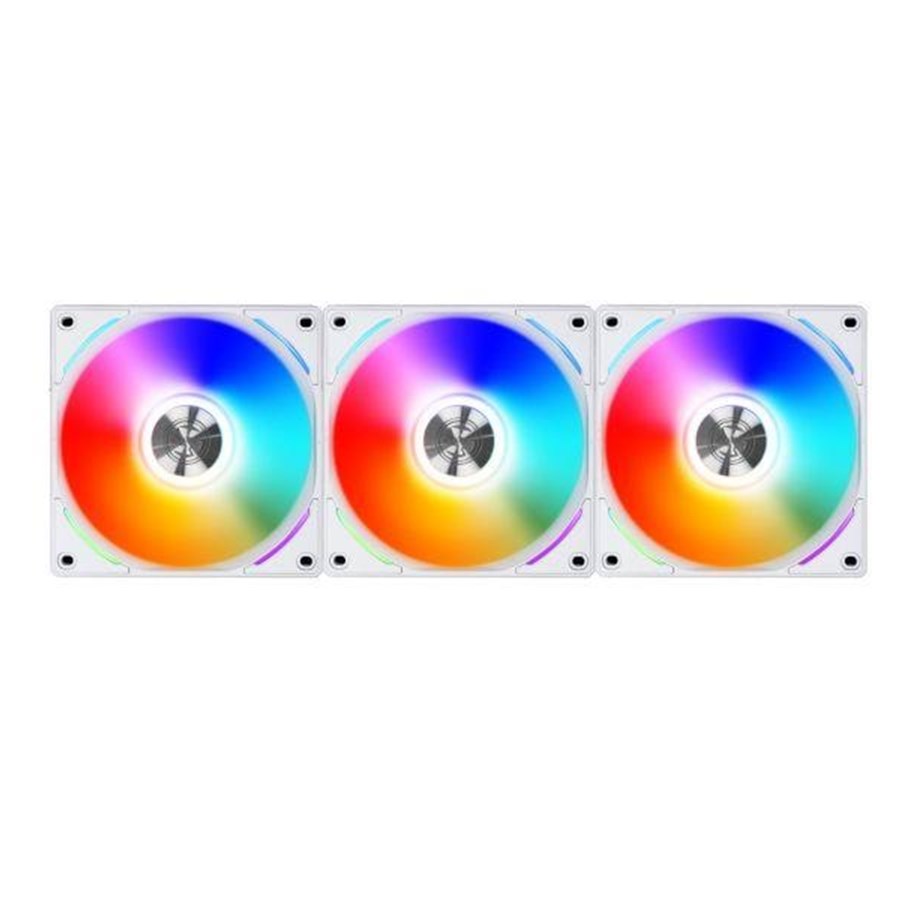 Kabinet Køler - Lian Li UNI FAN AL120 (3-pack) - Kabinet køler - 120mm - Hvid med RGB - 28 dBA - UF-AL120-3W