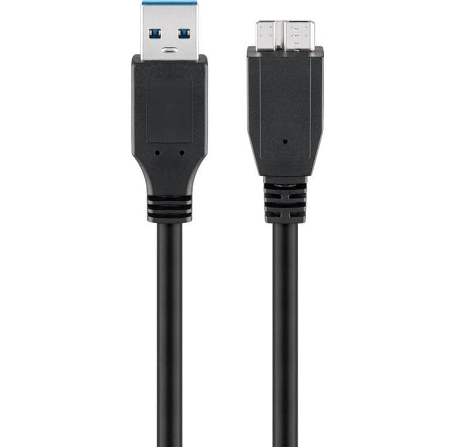 USB kabel - Pro USB-A <-> USB Micro-B 3.0 - 3m - Sort - 4040849450273