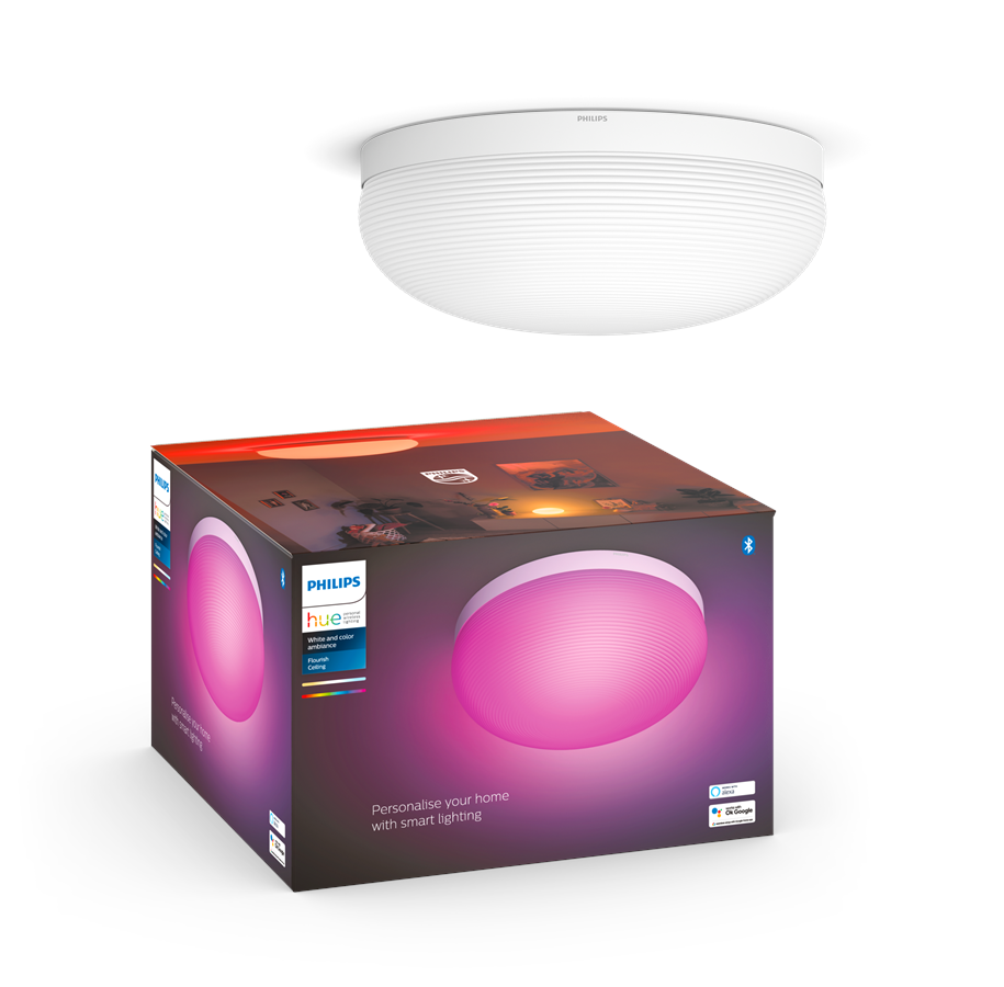 Smart Home - Philips Hue Flourish Loft Plafond Lampe - Hvid - 929003053501