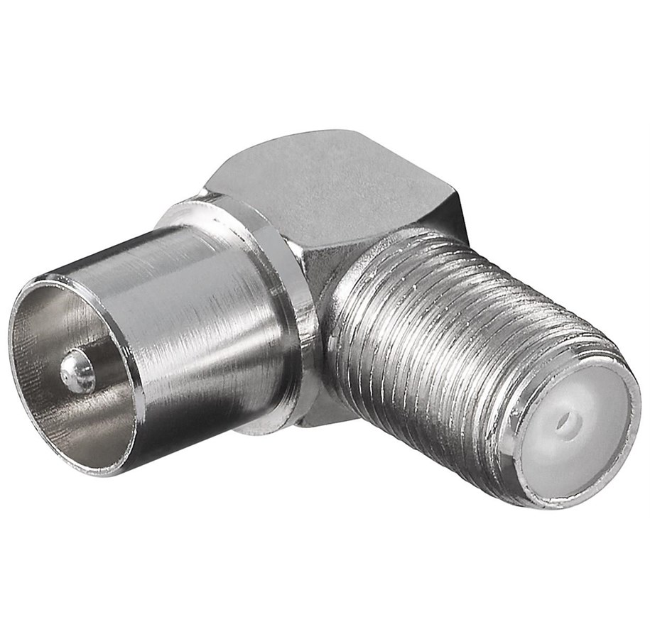 Antennekabel/stik - Pro Angle adapter: F female > Coaxial male 90° - 4040849122361