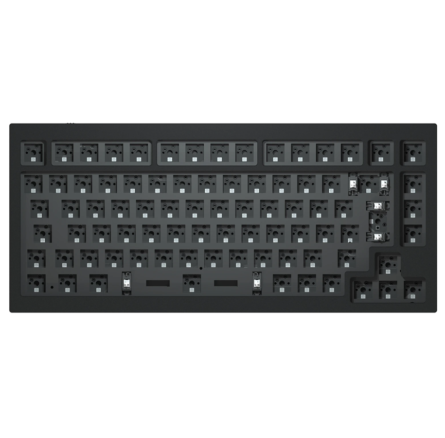 Tastatur - Keychron Q1 QMK Custom - Barebone ISO - Gaming Tastatur - Uden Numpad - Nordisk - Sort - Q1E1