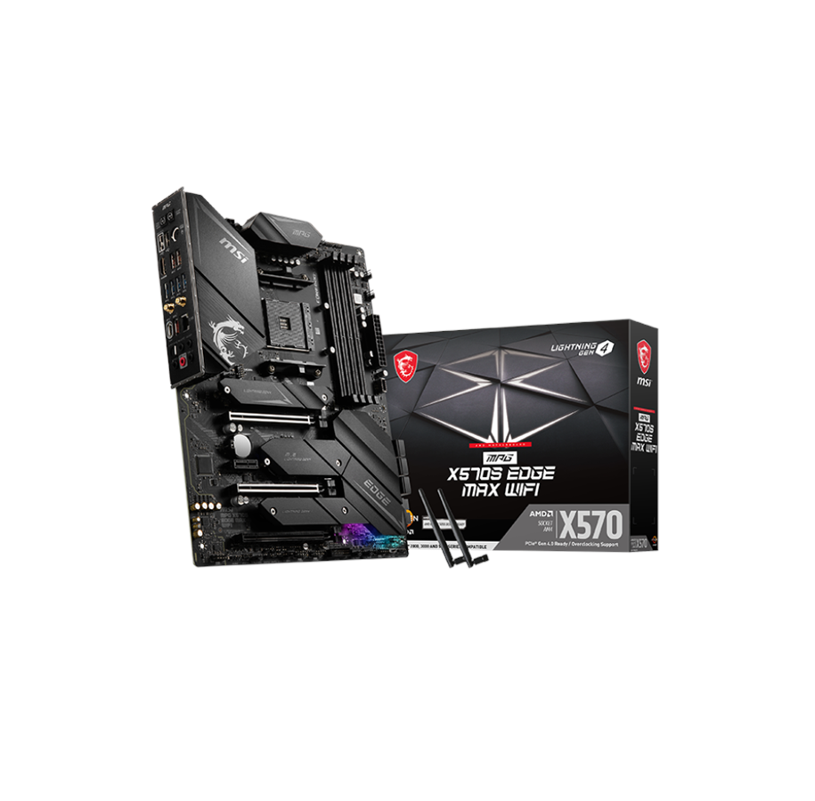 Bundkort - MSI MPG X570S EDGE MAX WIFI Bundkort - AMD X570 - AMD AM4 socket - DDR4 RAM - ATX - MPG X570S EDGE MAX WIFI